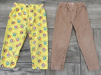 2 Girls Bottoms Old Navy 3T Houndstooth & Frendz Positive Vibes Pants 3-4 Yrs