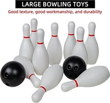10 2-Piece Indoor Bowling Set, Includes Pins Balls for Home Fun