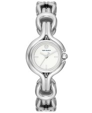 TORY BURCH TBW3037 THE BRAIDED KNOT WRISTWATCH SILVER 28MM WATCH $270