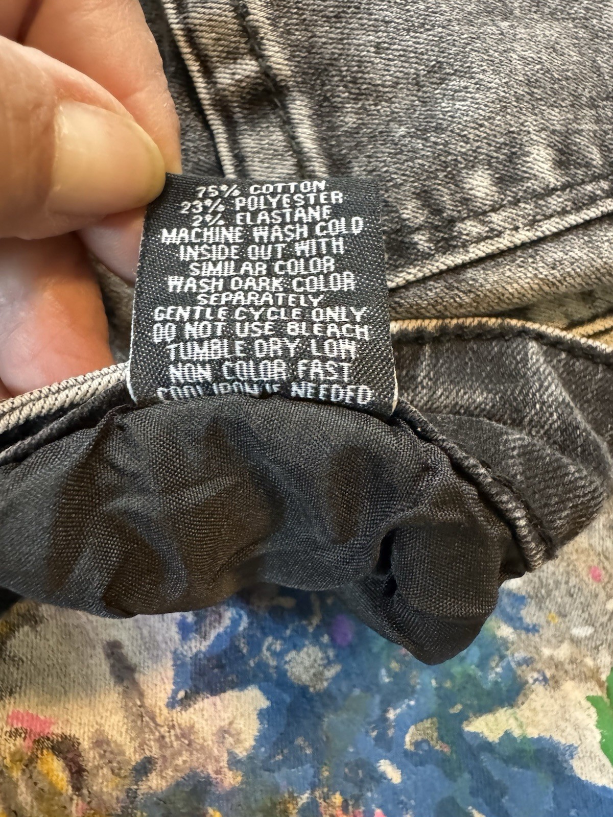 BLUE TOPIC Thrashed Paint Splattered Distressed G… - image 11