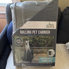 Pawsitively Fun Rolling Pet Carrier Ventilated Fabric Small 25 lb