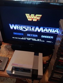 WWF WrestleMania - Gioco Nintendo NES 1989 - solo carrello - TESTATO!