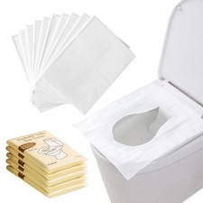 50 Pcs Disposable Toilet Seat Covers Stick-On Non Slip Toilet Seat Mats