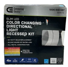 Commercial Electric 4 in. Slim LED color Changing Directional Light Recessed