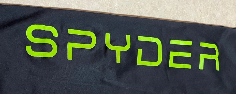 Calça de moletom Spyder Jogger preta verde grande gráfica masculina tamanho grande 14/16 - Imagem 4 de 4