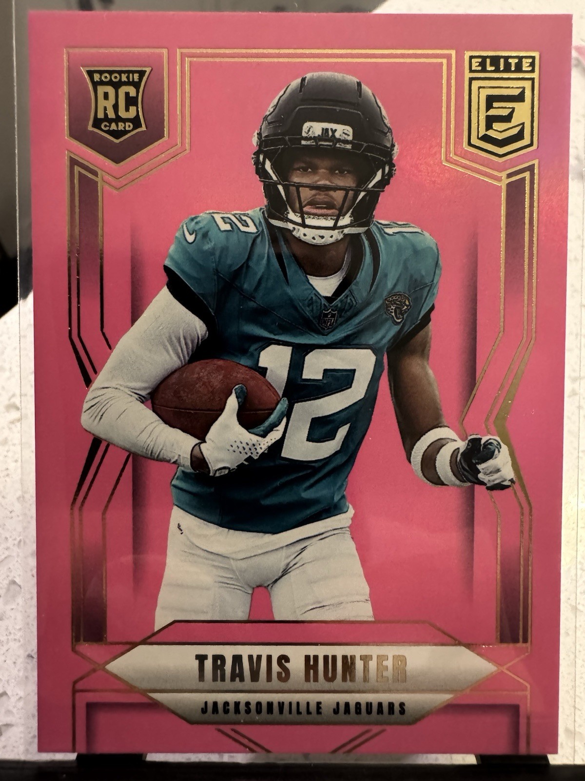2025 Panini Donruss Elite - Rookies Travis Hunter #114 Pink Ink (RC)