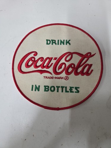 Vintage Coca Cola Drink In Bottles Uniform Patch 7-3/8" In Very Good Condition - Picture 2 of 4
