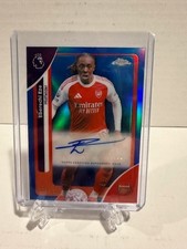 Topps Chrome Premier League 2026 Eberechi Eze  Blue Refractor Auto 78/150