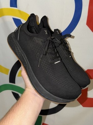 Flux Adapt Runner Athletic Shoes Mens Size 10.5 Black Gum Soles Sneakers