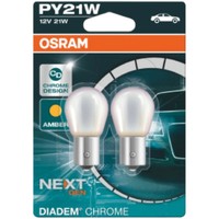 Osram PY21W Chrome Diadem Blinkerlampe Kugellampe GlüHbirne 12V 21W Bau15S