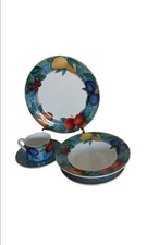 VICTORIA BEALE 9024 " FORBIDDEN FRUITS " 5 PC DINNERWARE SETTING DINNER FOR 1