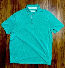 Tommy Bahama Polo Shirt Mens Large Green IslandZone Modal Golf Performance Knit