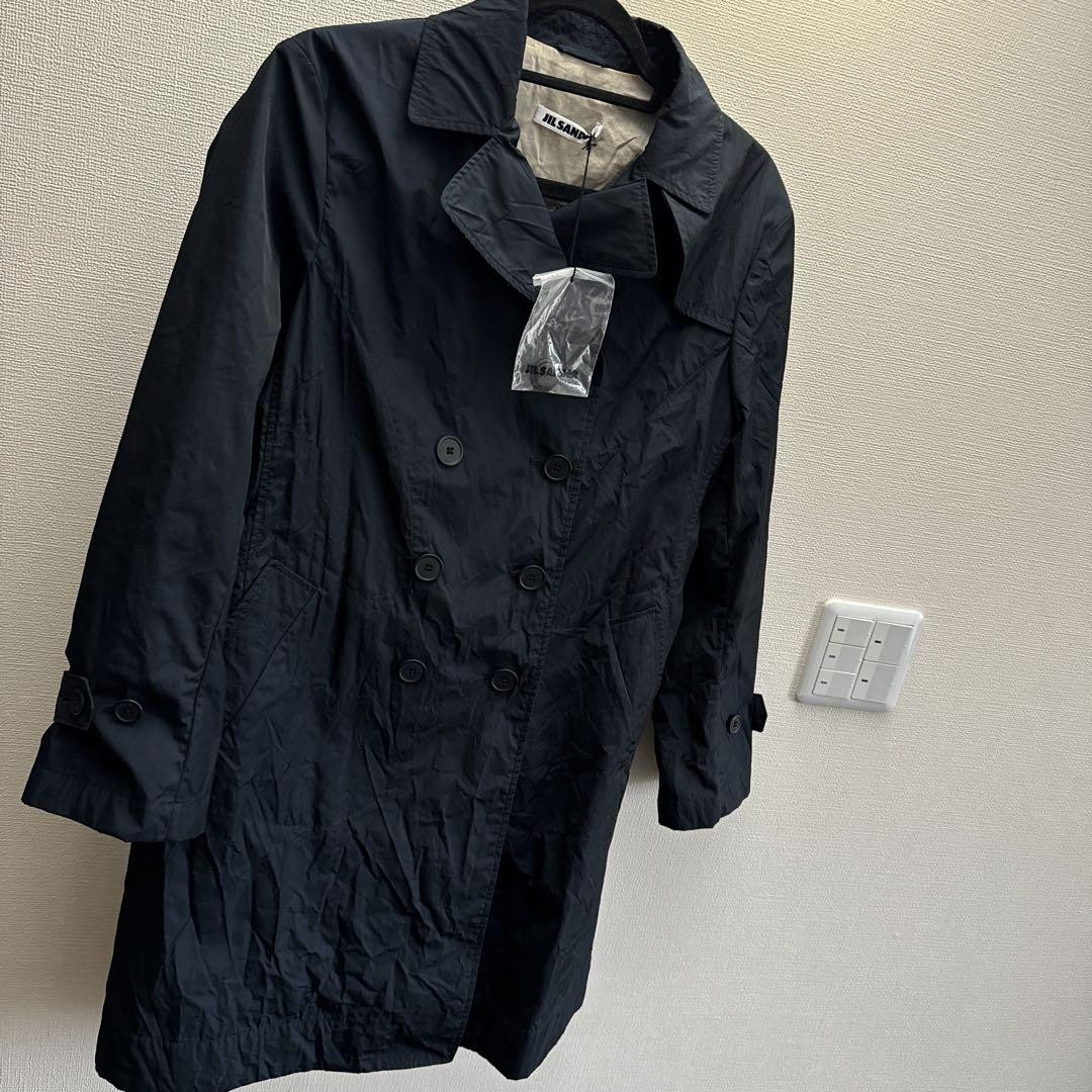 JIL SANDER Trench Coat Nylon Navy | eBay