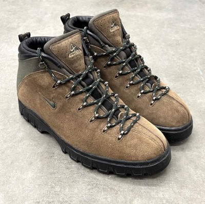 Vintage 90s Nike ACG Gimli Hiking Boots Men's US 10 Brown Suede