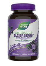 Nature  s Way Sambucus Elderberry Immune Support Gummies w/ C D3 Zinc 120ct