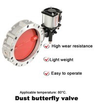 Pneumatic Powder Cement Double Flanged Butterfly Valve Double Flange DN100~DN800