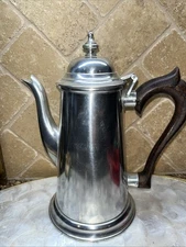 VINTAGE STIEFF  PEWTER TEAPOT TEA POT PITCHER 9”