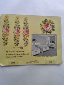Vintage 1930s or 1940s Large Two Sided Page SALESMAN SAMPLE of Meyercord Decals