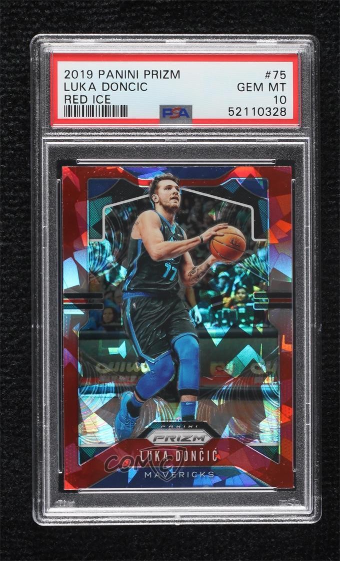 2019-20 Panini Prizm Red Ice Luka Doncic Dončić #75 PSA 10 GEM MT 0b4k
