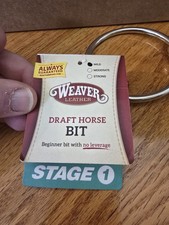New Weaver Nickel Plated Loose Ring Draft Horse Snaffle Bit 7" with 3" Rings
