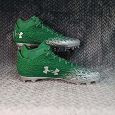 Under Armour UA Spotlight 4 MC Men's Football Cleats Silver Green Size 9