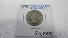 1945  Washington Quarter 25C Silver Circulated Uncertified US Coin