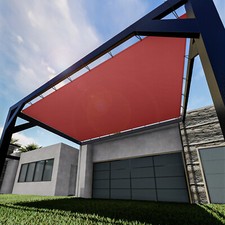 10FT Waterproof Sun Shade Sail Straight Edge Shade Canopy Pergola Cover for Yard