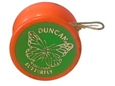 Butterfly Butterflies Moth Duncan Imperial Yoyo Tournament Toy yo-yo vtg yo Neon