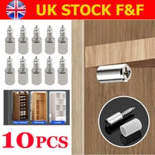 10X Self Tapping Screws Cabinet Laminate Support, Shelf Screws Pegs with Sleeve