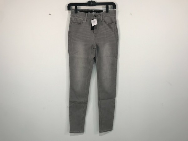Pantalones de mezclilla ajustados de tiro alto adelgazantes esenciales WHBM para mujer - talla 8S- grises