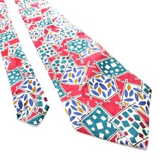 Geoffrey Beene Silk Tie Multicolored Print Short