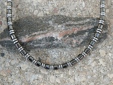 Men  s Women  s Black n Silver 100 Magnetic Hematite Bracelet Anklet Necklace