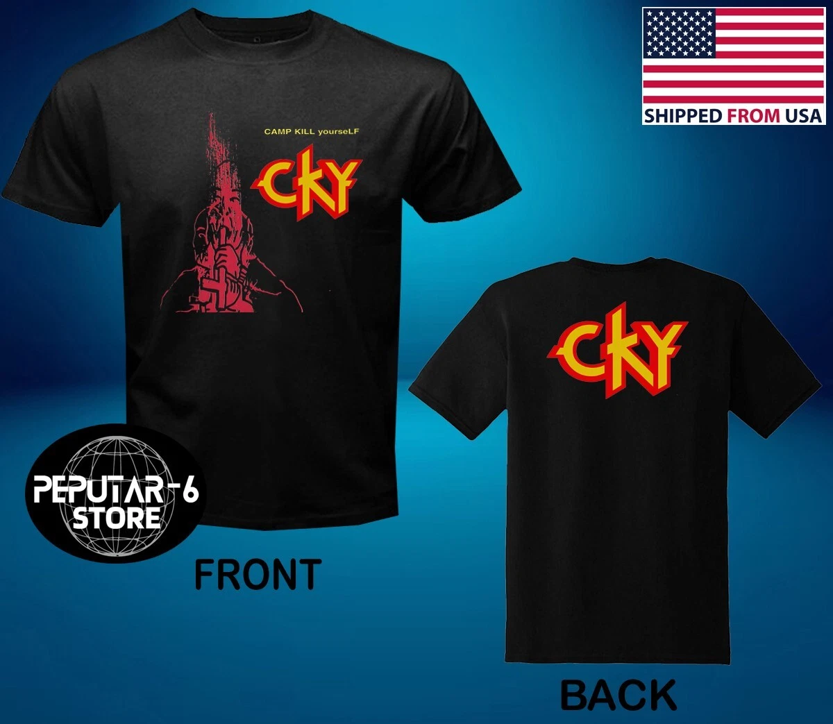 CKY Camp Kill Men's Black Size S-5XL