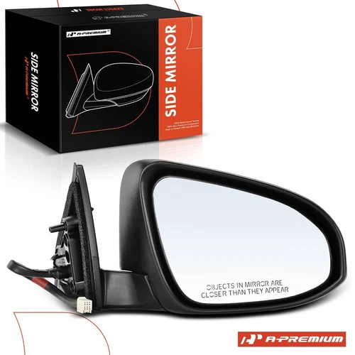 White Passenger Manual Folding Mirror with 5 pin for Toyota Camry 2012 2013 2014
