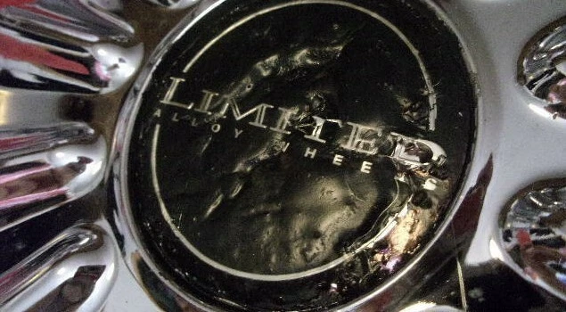 x1 LIMITED ALLOY WHEELS CUSTOM 12 SPOKE 5-3/4" CHROME WHEEL CENTER CAP HUB COVER - Image 2 of 3