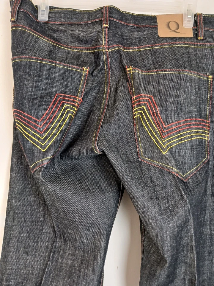 Q BY QRUEL BORDADO BOLSILLO NEGRO VAQUERO HOMBRE TALLA 36X32 Foto 4 de 4