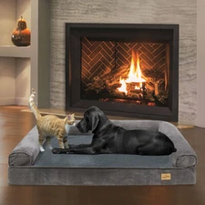 Orthopedic Bolster Sofa Dog Bed for Extra Large Dog &Older Big Dog w/ Joint Pain