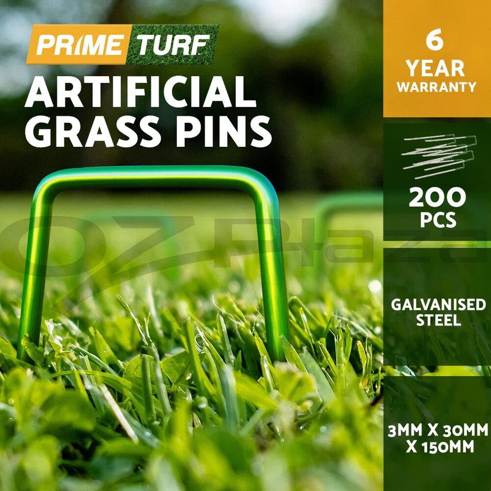 Prime Turf Artificial Grass Synthetic Pins 200pcs Fake Lawn Turf Weed Mat Pegs
