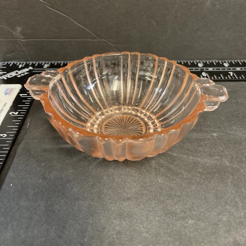 Old Cafe Hocking Glass Pink Depression Glass Bowl