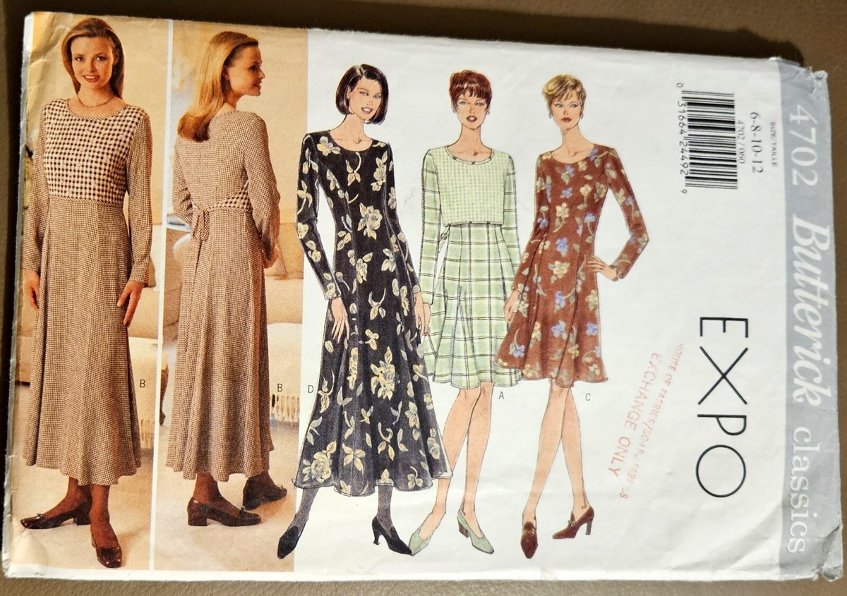 DRESS PATTERN Woman's SZ 6 to 10 FLARED STYLE | eBay