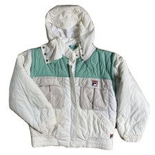 Vintage Rare Fila Puffer Jacket Vest Removable Sleeves Hood Made In Italy Sz 8
