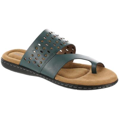 Array Womens Catalina Leather Toe Loop Comfort Slide Sandals Shoes BHFO 3872