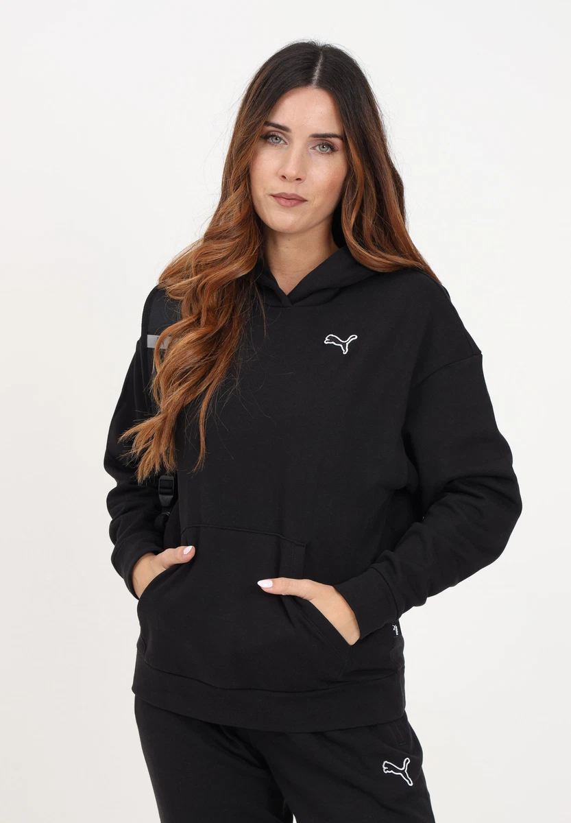 Felpa puma nera sales e fucsia