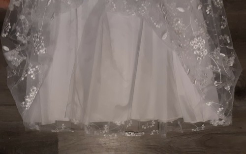 Girls White Lace Embroidered Long Dress Size 12-13Y Brand New - Picture 6 of 12