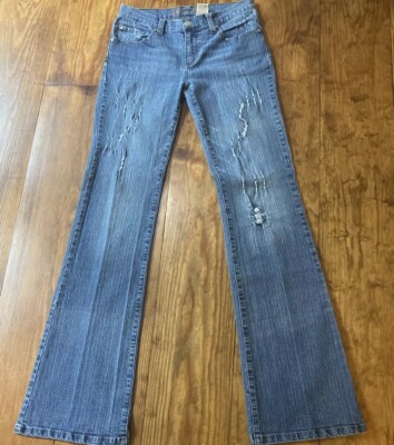 Women's Joy Stretch Jeans Boot Cut Distressed Size 7 (30X31)