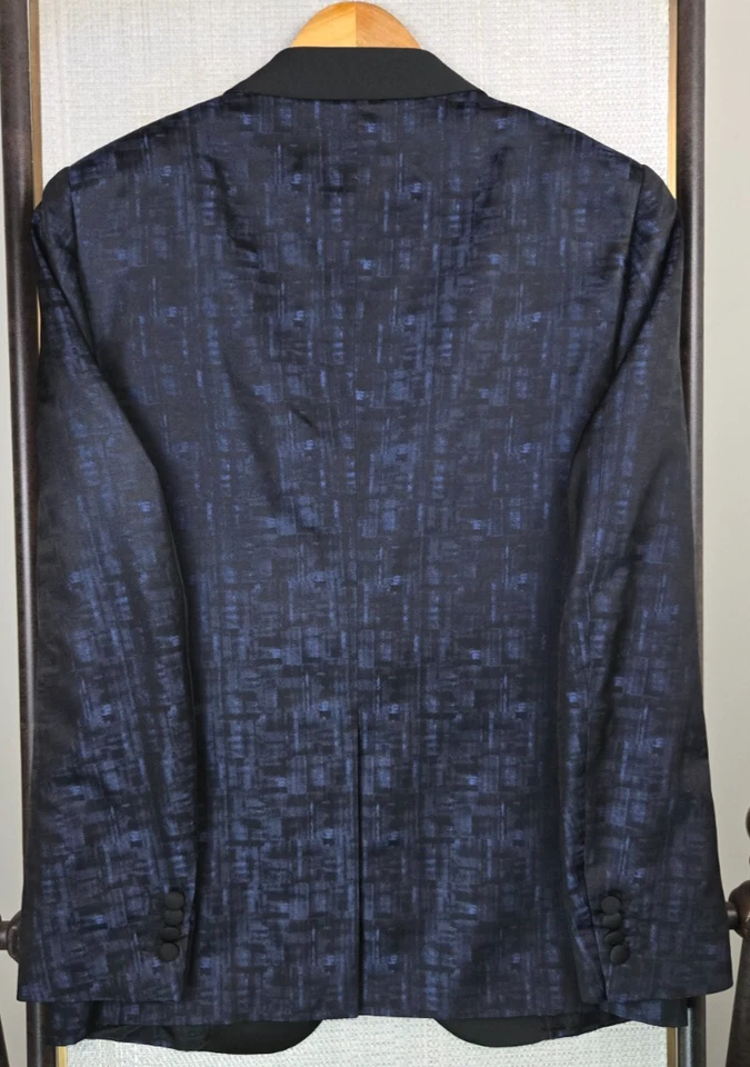 Chaqueta de cena CORNELANI $1995 para hombre 100 % seda chal solapa talla 40 esmoquin azul Italia Foto 4 de 4