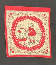 Antique Children Blowing Bubbles Handkerchief