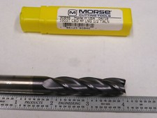 1/2" Morse 4 Flute Carbide End Mill, Made in USA, TiAlN Coated