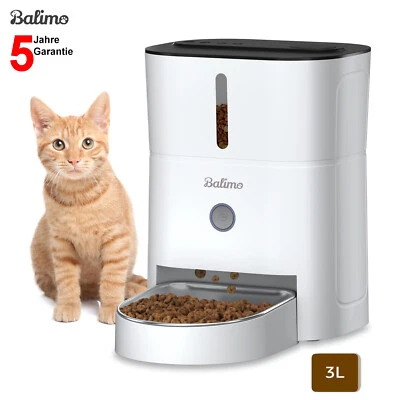 Balimo Automatischer Futterspender Futterautomat Katze Hund Feeder mit Timer 3L