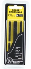 N Scale Woodland Scenics C1150 Steel Grade Crossing 2 pkg